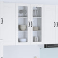 Wandglas-Schrank LUCCA Hochglanz Weiß 80 x 31 x 100 cm