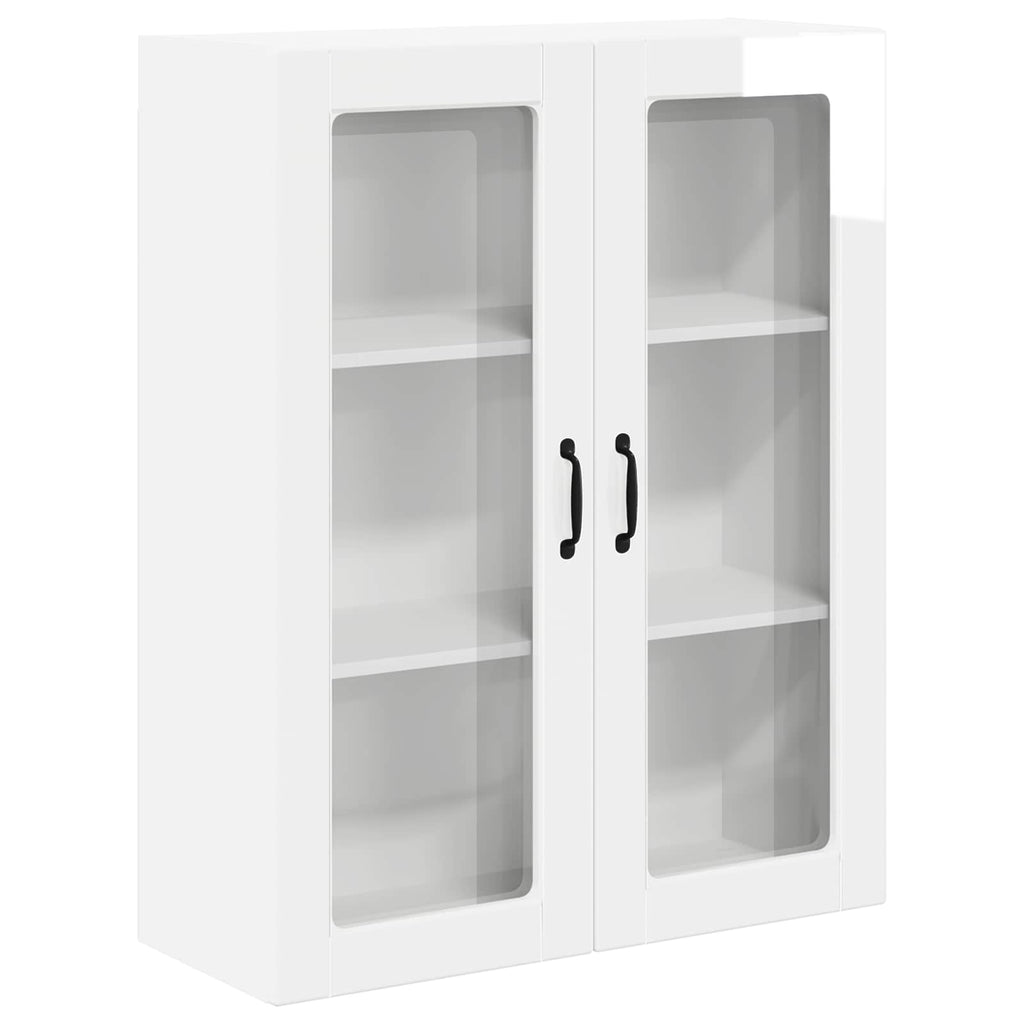 Wandglas-Schrank LUCCA Hochglanz Weiß 80 x 31 x 100 cm