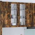 Wandglas-Schrank LUCCA Geräucherte Eiche 80 x 31 x 100 cm