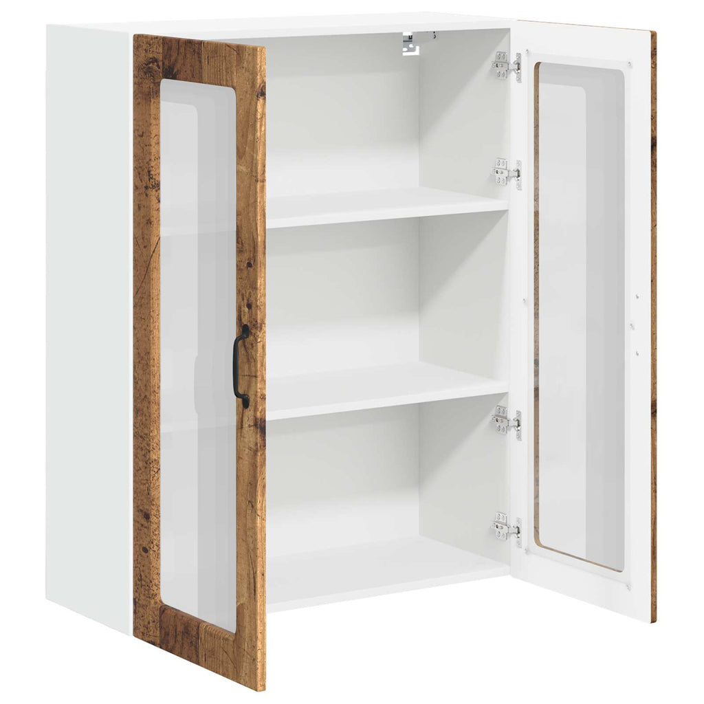 Wandglas-Schrank LUCCA Altholz 80 x 31 x 100 cm Holzwerkstoff