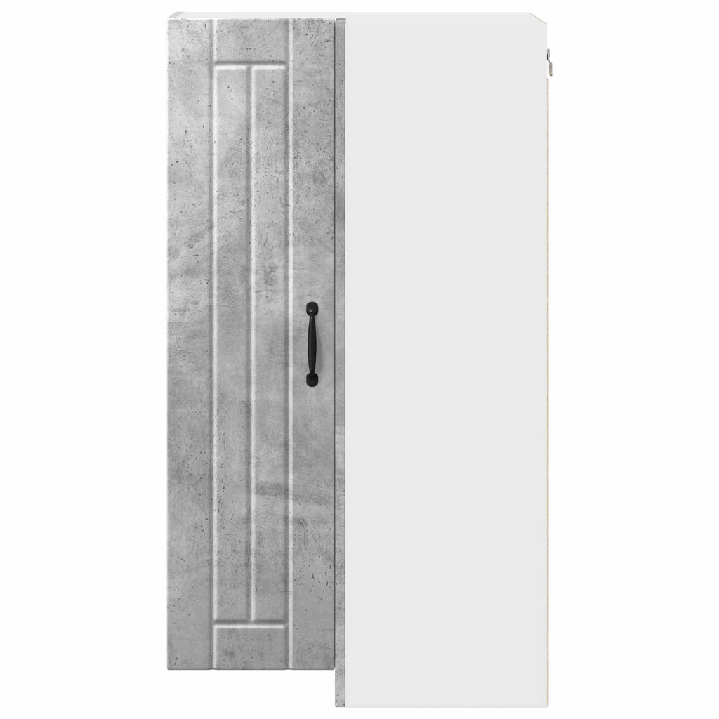 Wand-Eckschrank LUCCA Betongrau 57 x 57 x 100 cm Holzwerkstoff