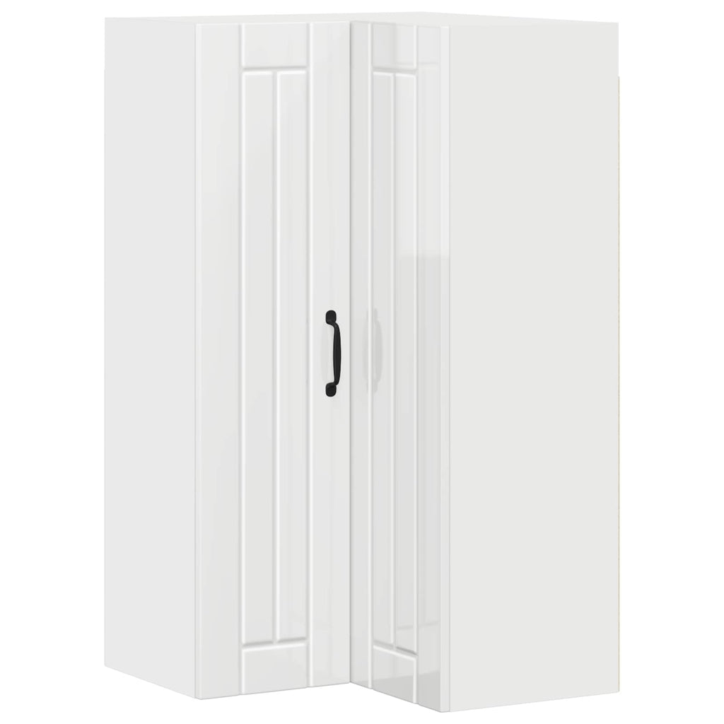 Wand-Eckschrank LUCCA Hochglanz Weiß 57 x 57 x 100 cm