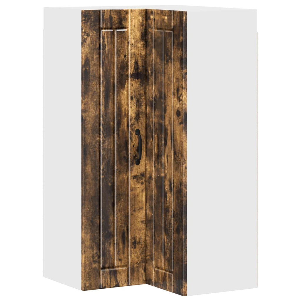 Wand-Eckschrank LUCCA Geräucherte Eiche 57 x 57 x 100 cm
