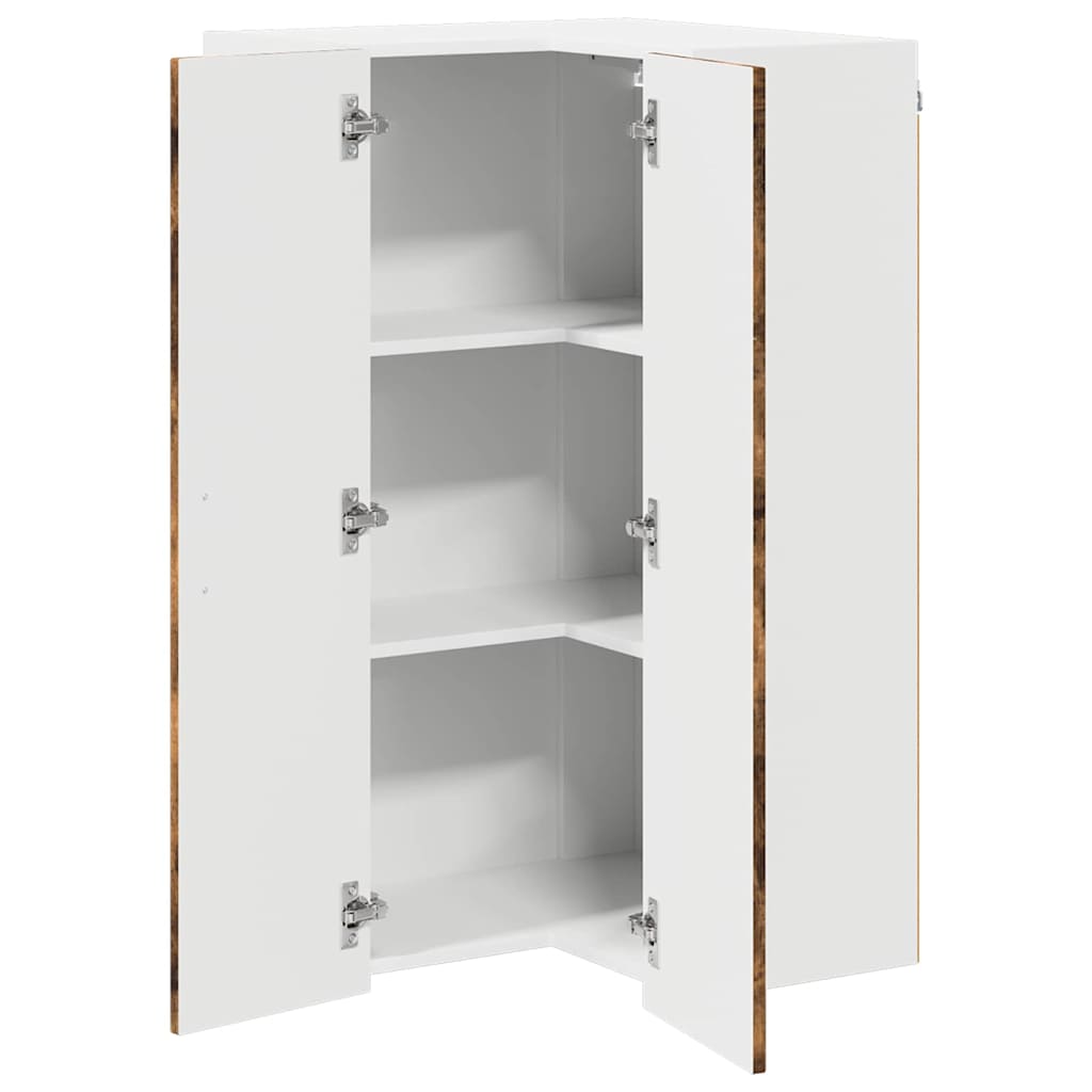 Wand-Eckschrank LUCCA Geräucherte Eiche 57 x 57 x 100 cm