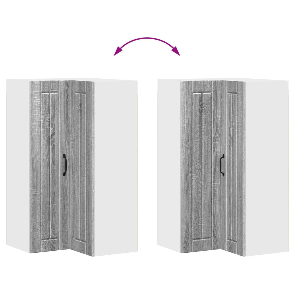 Wand-Eckschrank LUCCA Graues Sonoma 57 x 57 x 100 cm