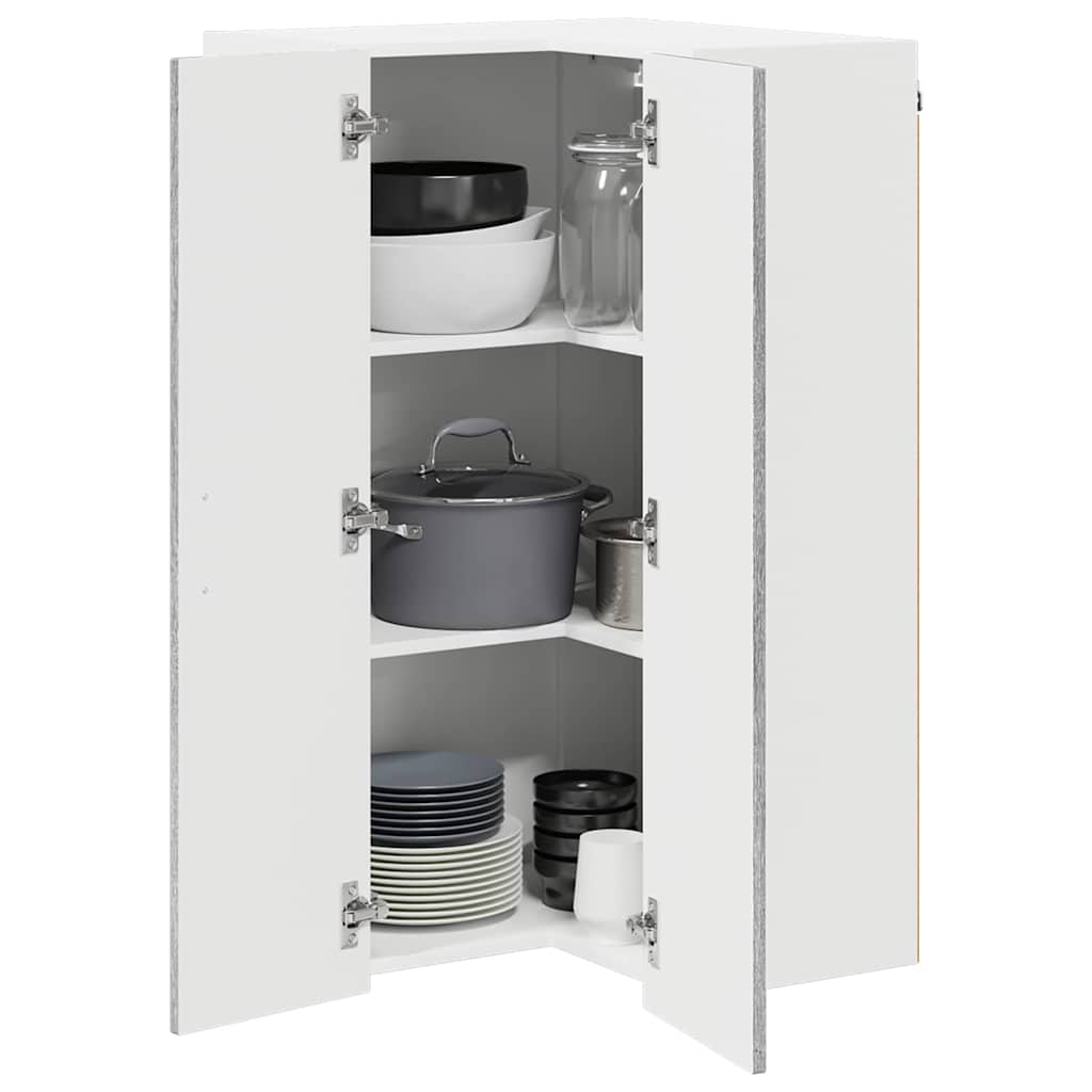 Wand-Eckschrank LUCCA Graues Sonoma 57 x 57 x 100 cm