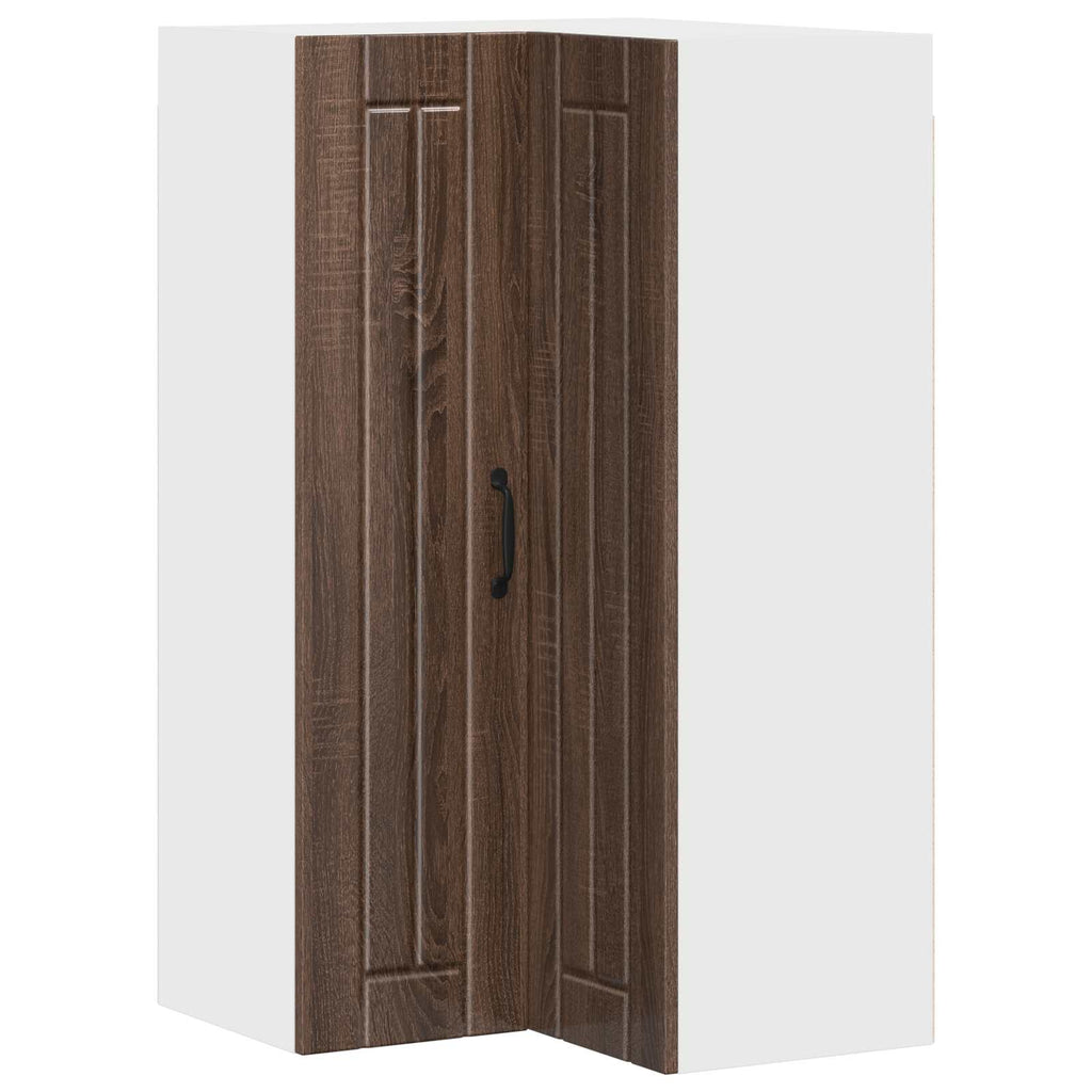 Wand-Eckschrank LUCCA Brauneiche 57 x 57 x 100 cm Holzwerkstoff