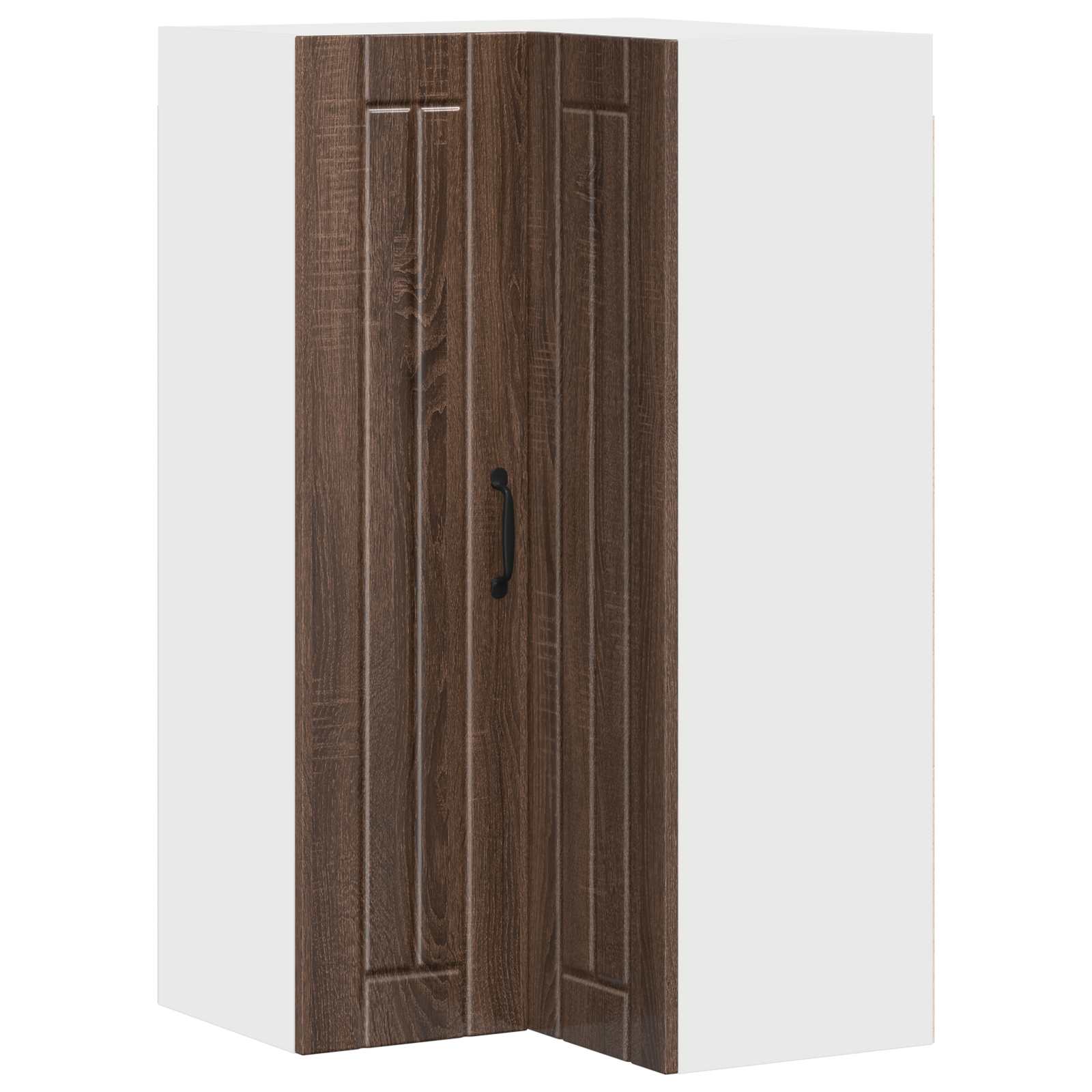 Wand-Eckschrank LUCCA Brauneiche 57 x 57 x 100 cm Holzwerkstoff