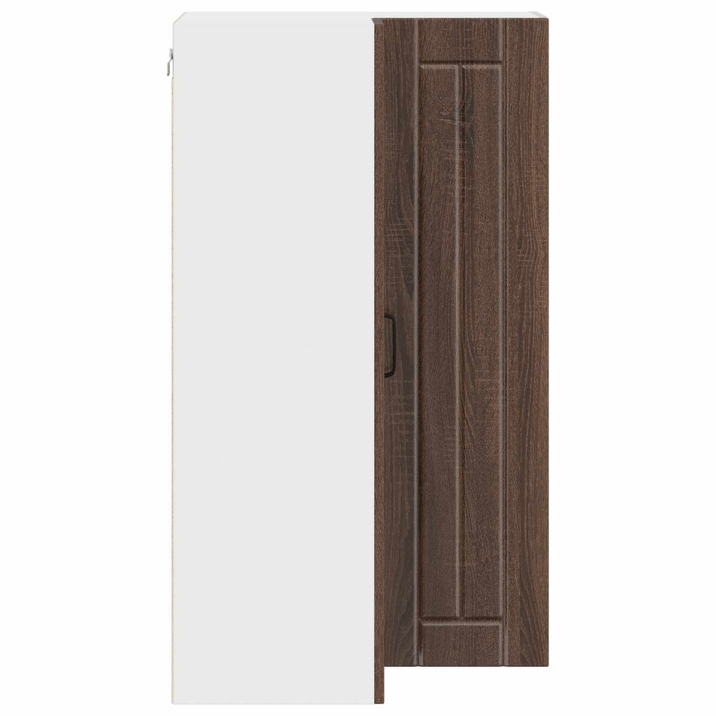 Wand-Eckschrank LUCCA Brauneiche 57 x 57 x 100 cm Holzwerkstoff