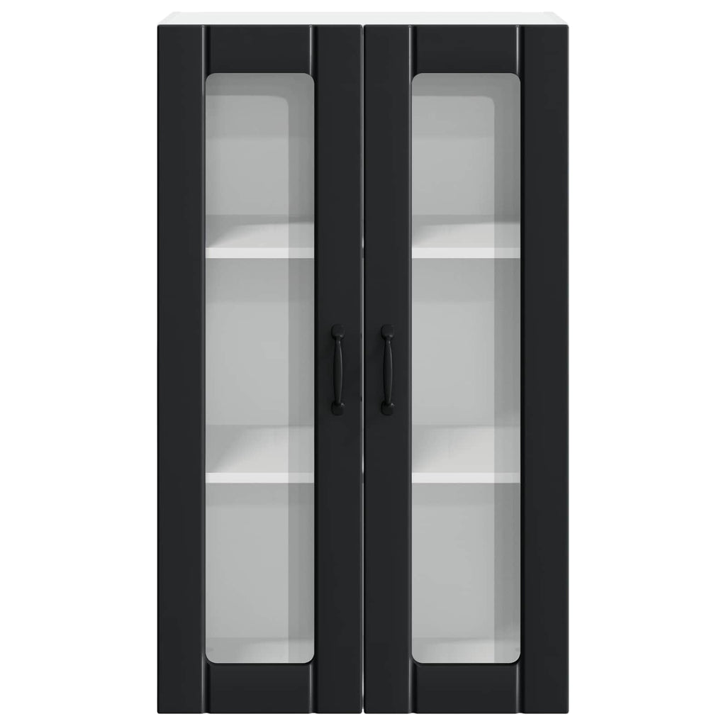 Wandglas-Schrank LUCCA Schwarz 60 x 31 x 100 cm Holzwerkstoff