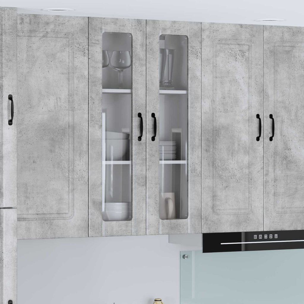Wandglas-Schrank LUCCA Betongrau 60 x 31 x 100 cm Holzwerkstoff