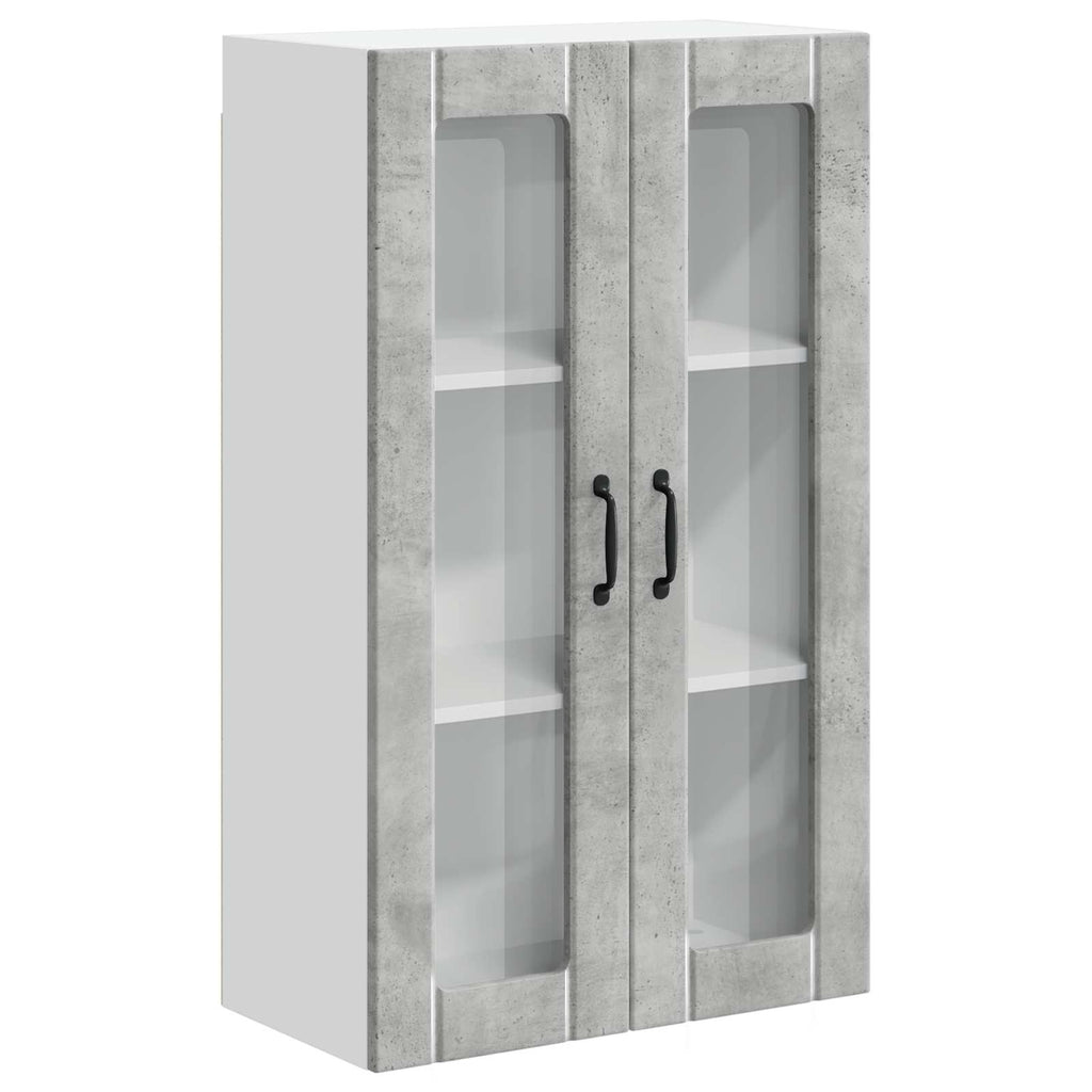 Wandglas-Schrank LUCCA Betongrau 60 x 31 x 100 cm Holzwerkstoff