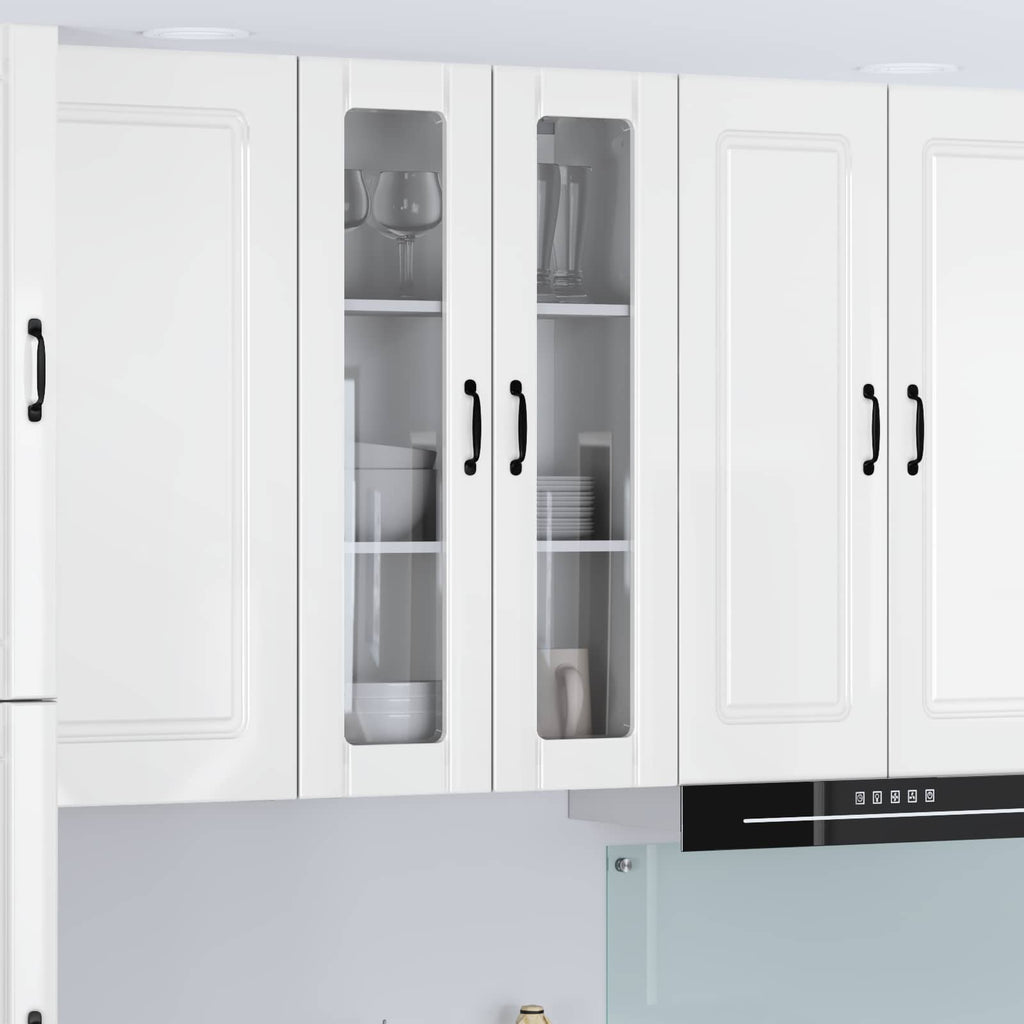 Wandglas-Schrank LUCCA Hochglanz Weiß 60 x 31 x 100 cm