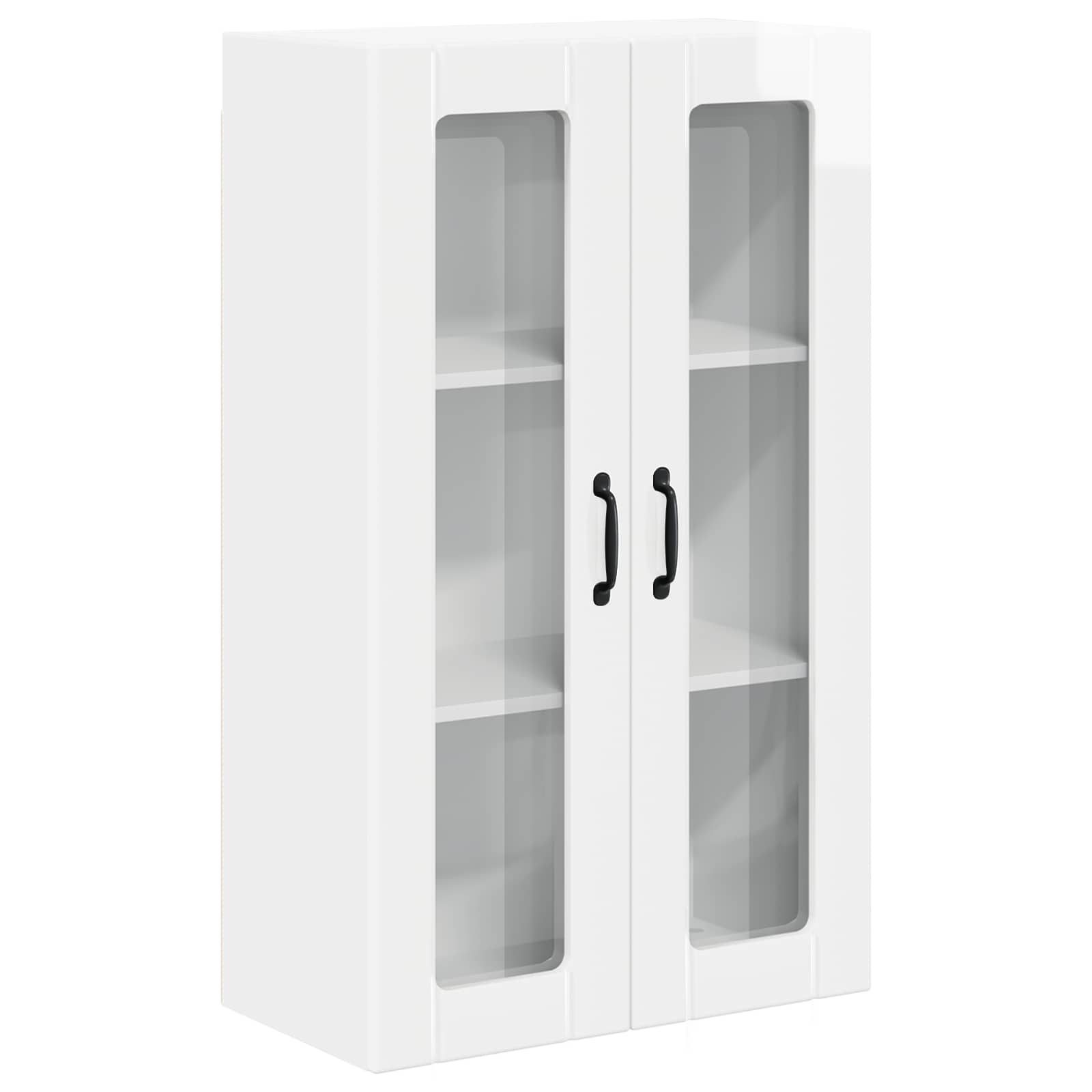 Wandglas-Schrank LUCCA Hochglanz Weiß 60 x 31 x 100 cm