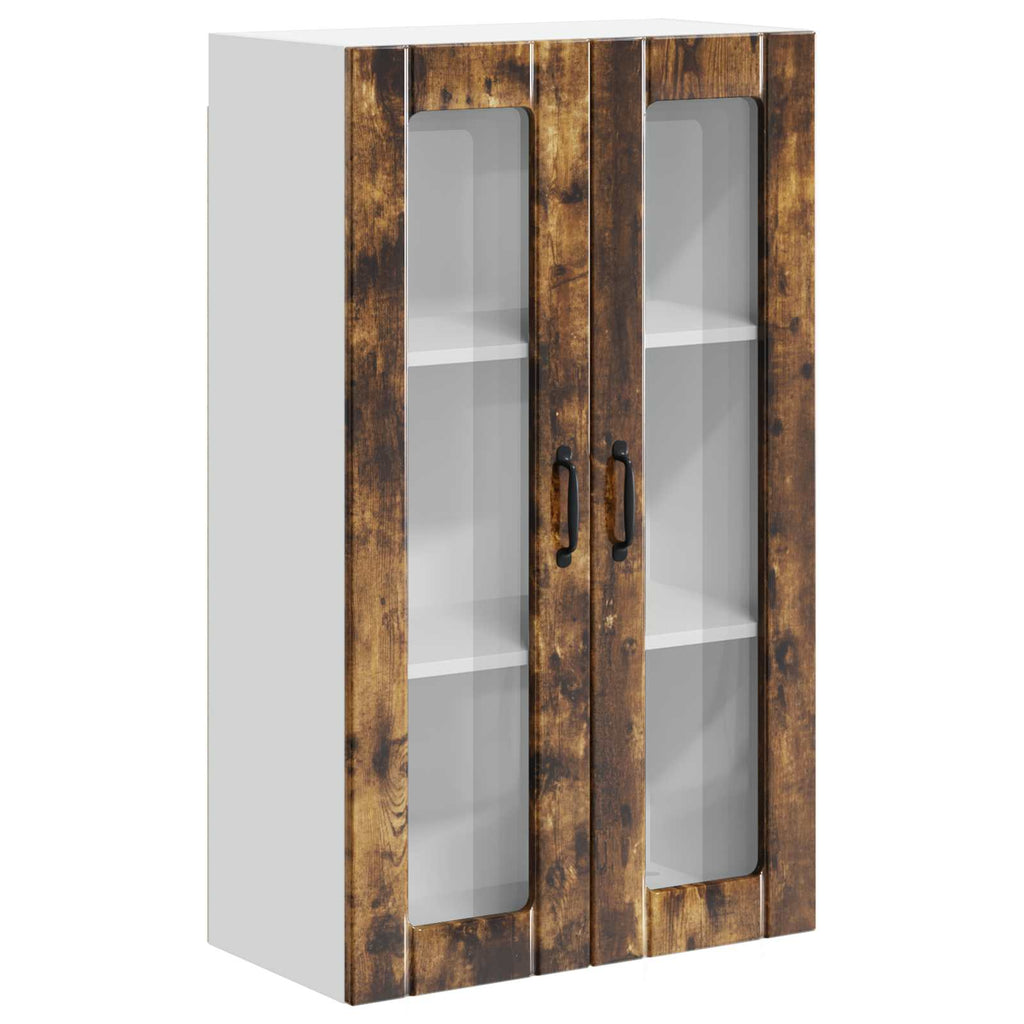 Wandglas-Schrank LUCCA Geräucherte Eiche 60 x 31 x 100 cm