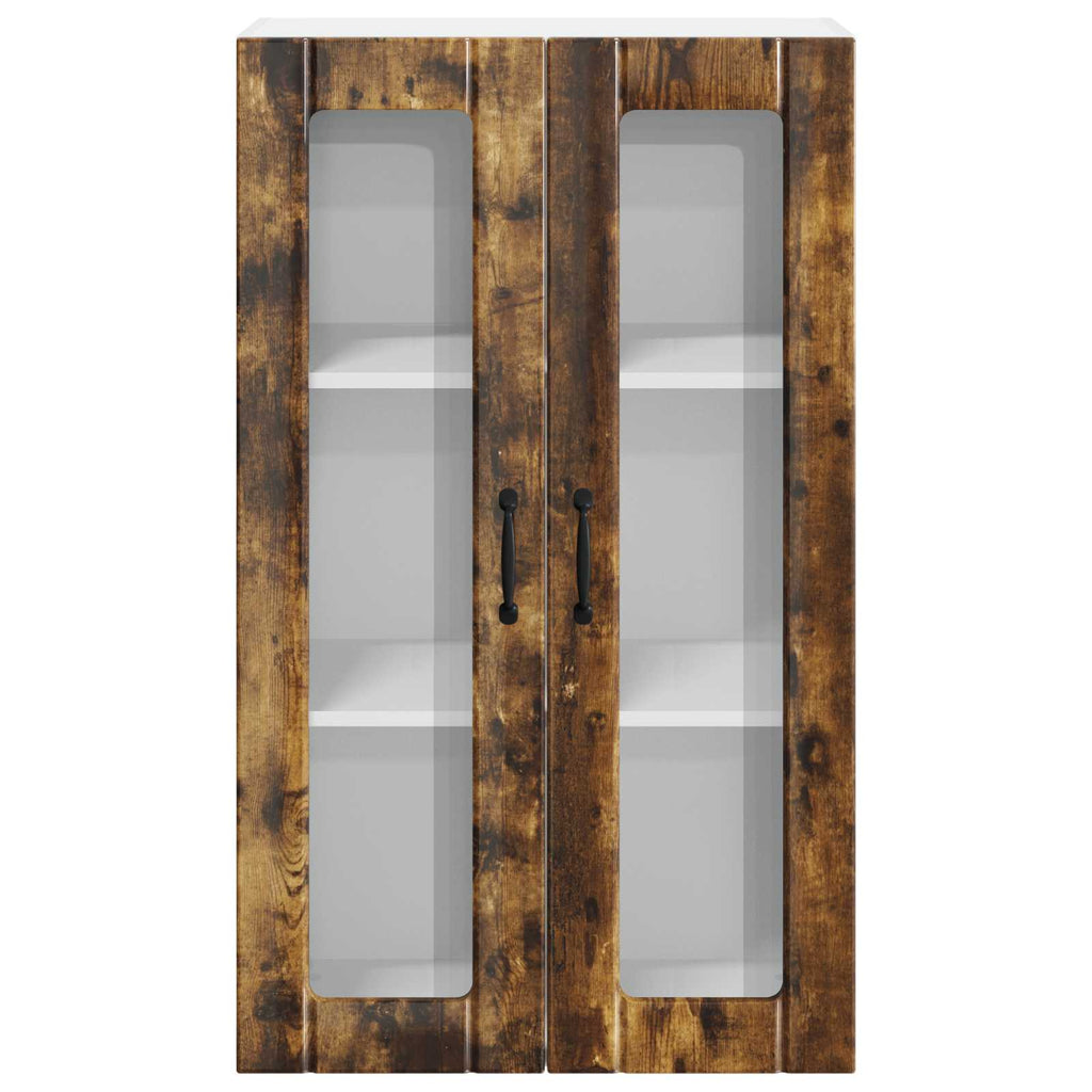 Wandglas-Schrank LUCCA Geräucherte Eiche 60 x 31 x 100 cm