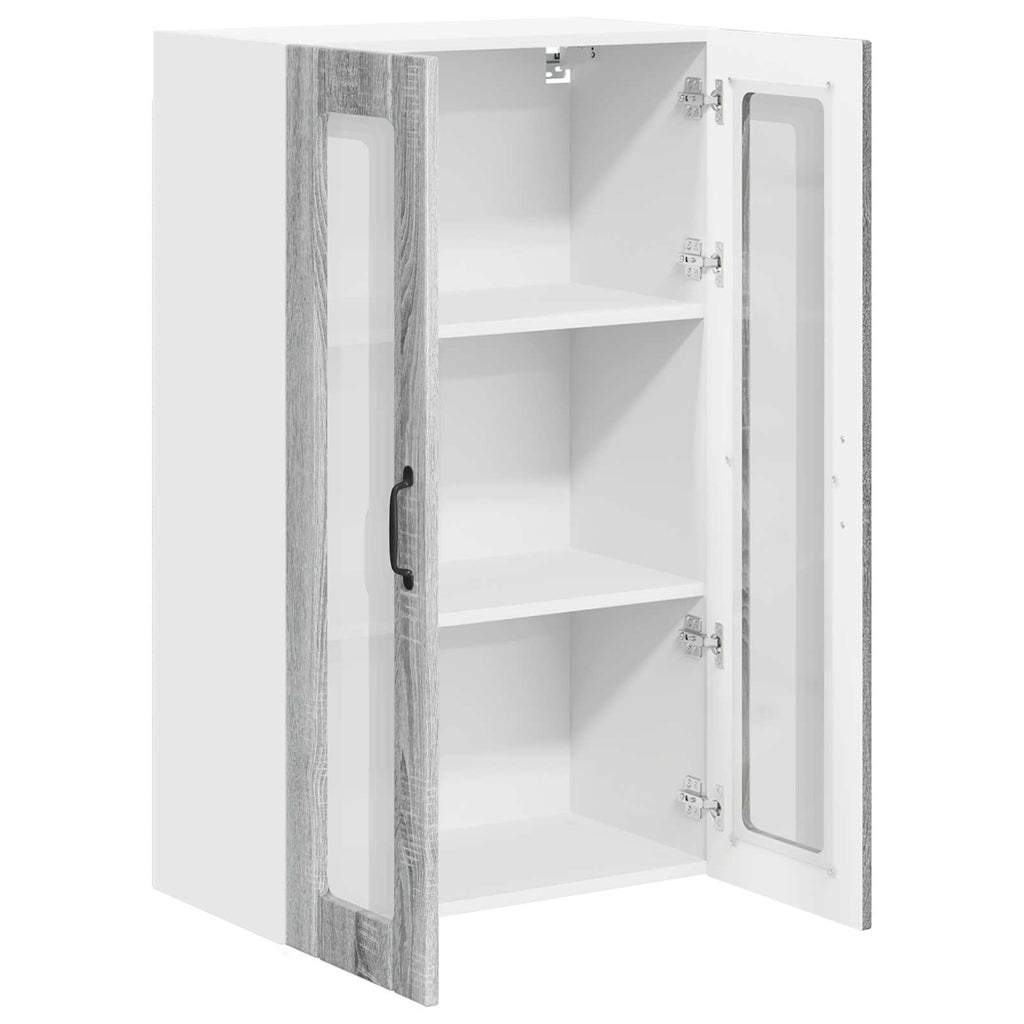 Wandglas-Schrank LUCCA Graues Sonoma 60 x 31 x 100 cm