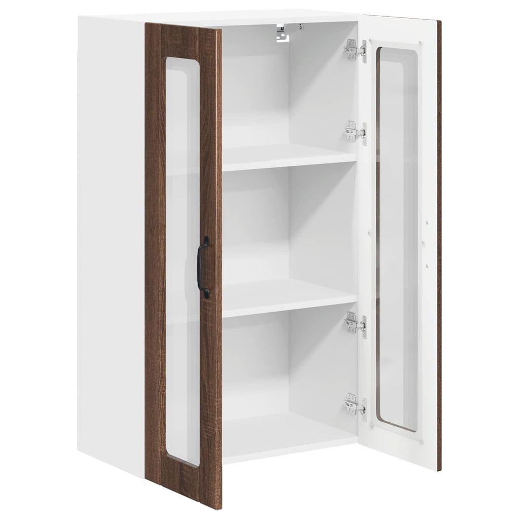 Wandglas-Schrank LUCCA Brauneiche 60 x 31 x 100 cm