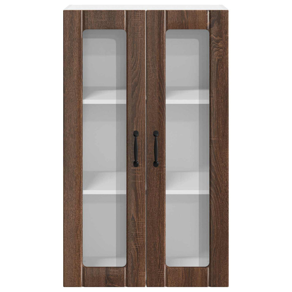 Wandglas-Schrank LUCCA Brauneiche 60 x 31 x 100 cm