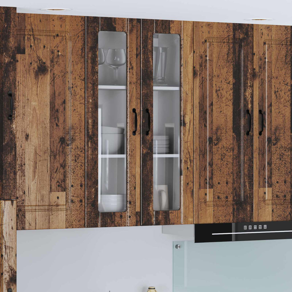 Wandglas-Schrank LUCCA Altholz 60 x 31 x 100 cm Holzwerkstoff