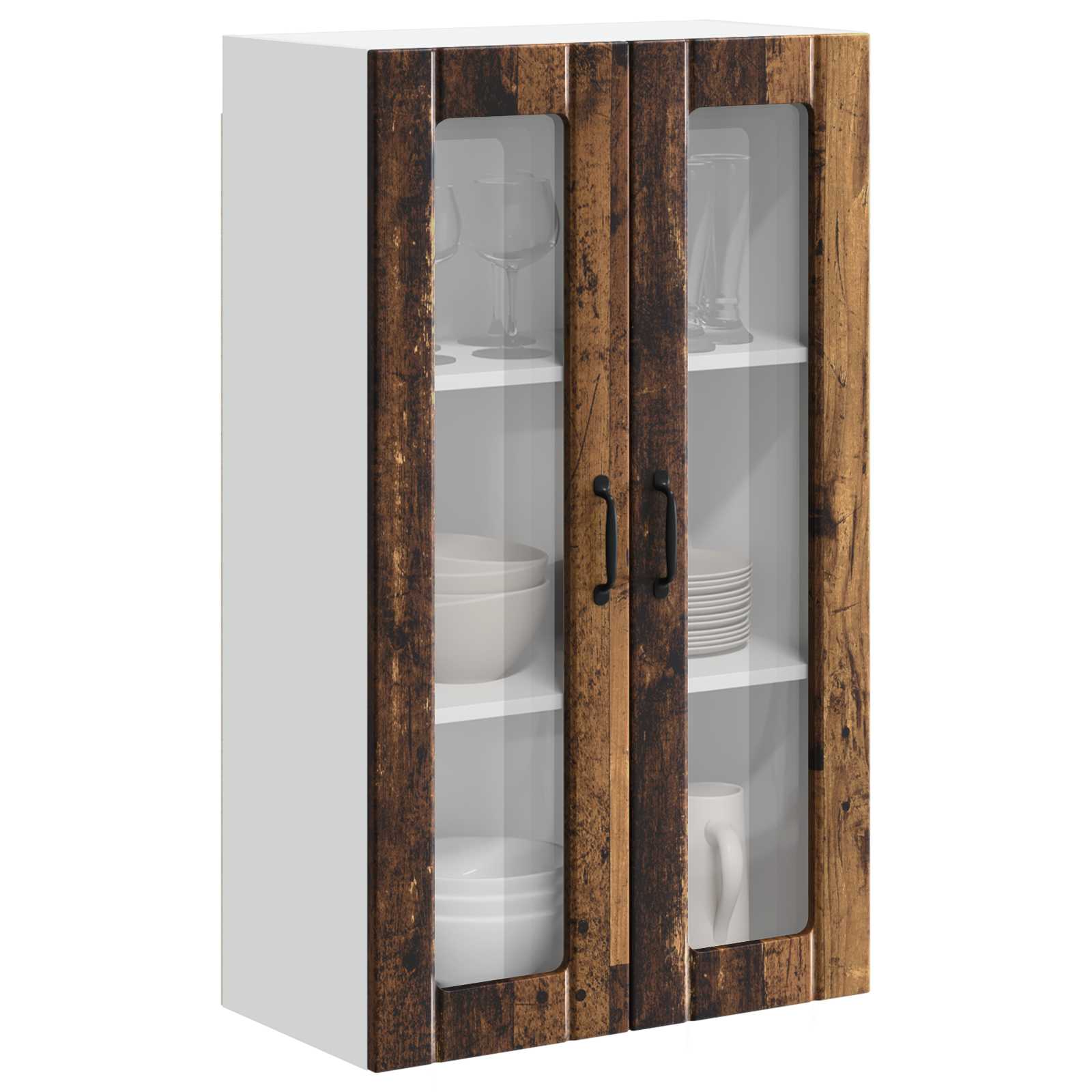 Wandglas-Schrank LUCCA Altholz 60 x 31 x 100 cm Holzwerkstoff