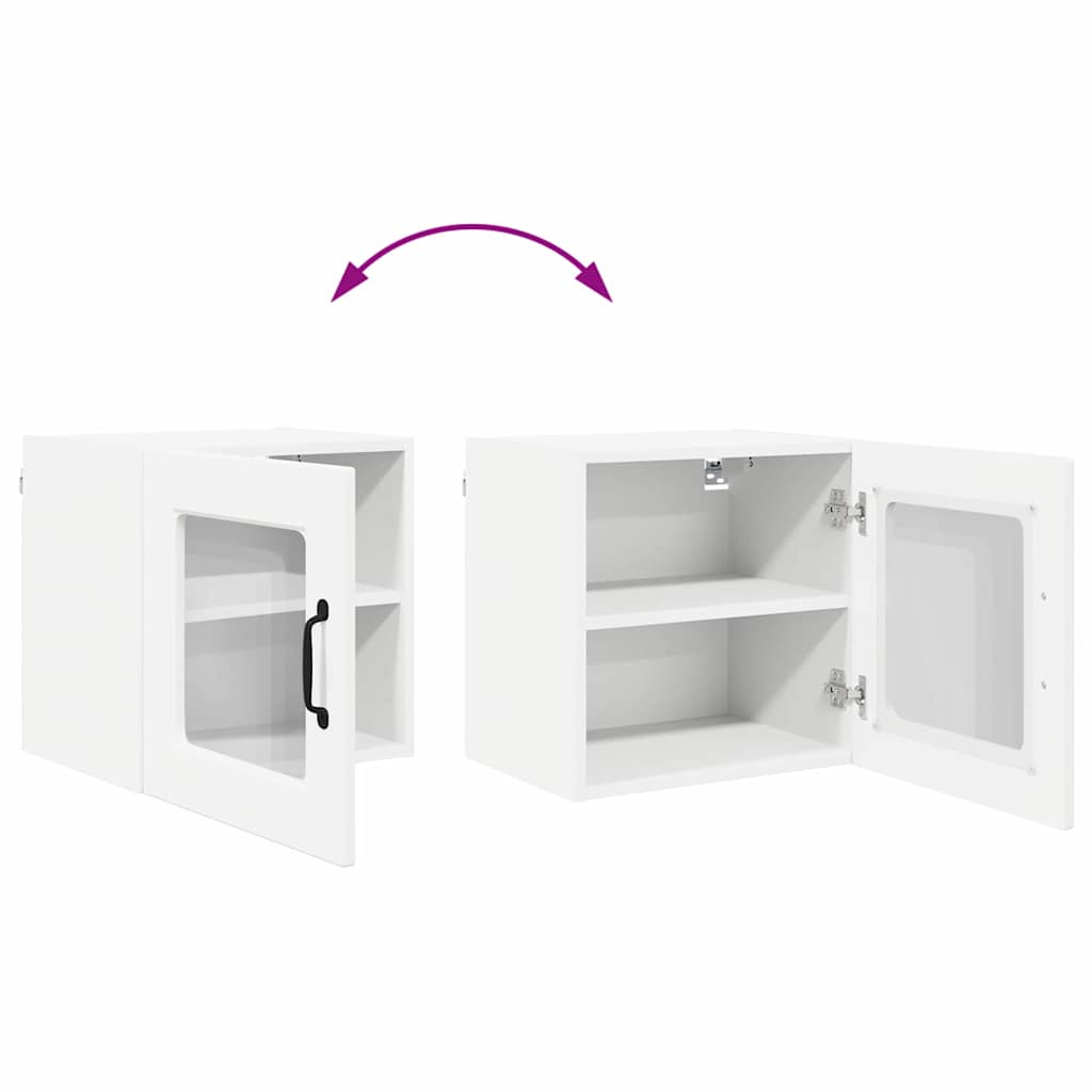 Wandglas-Schrank PORTO Weiß 40 x 31 x 40 cm Holzwerkstoff