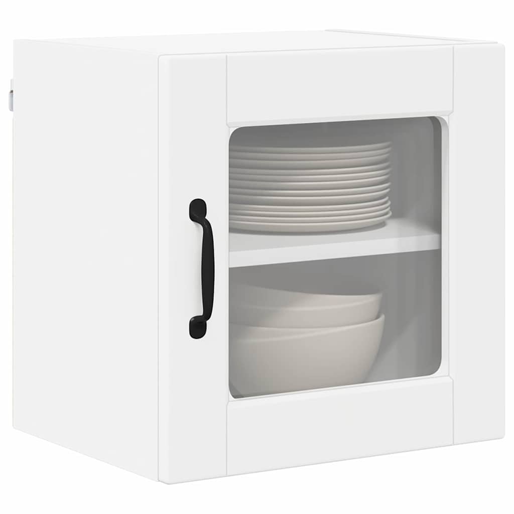 Wandglas-Schrank PORTO 2 pcs Weiß 40 x 31 x 40 cm Holzwerkstoff
