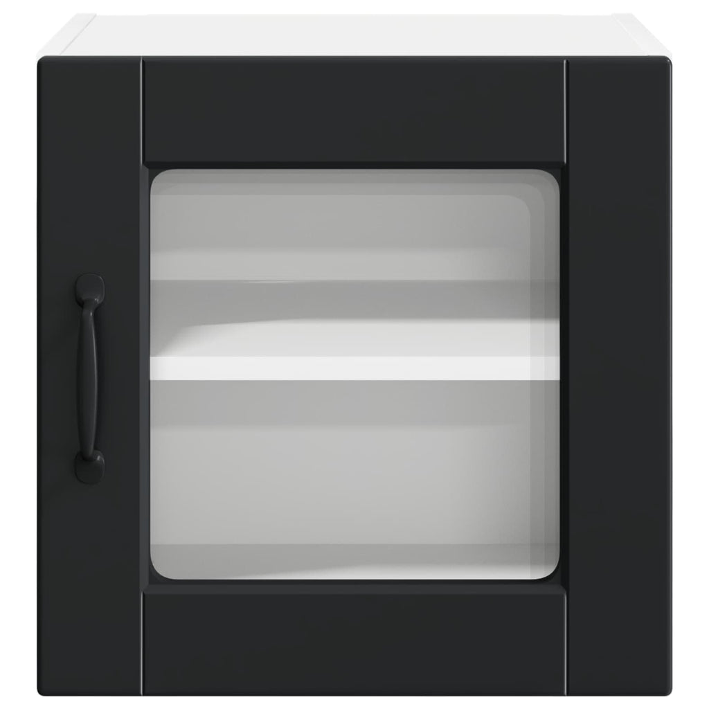 Wandglas-Schrank PORTO Schwarz 40 x 31 x 40 cm Holzwerkstoff