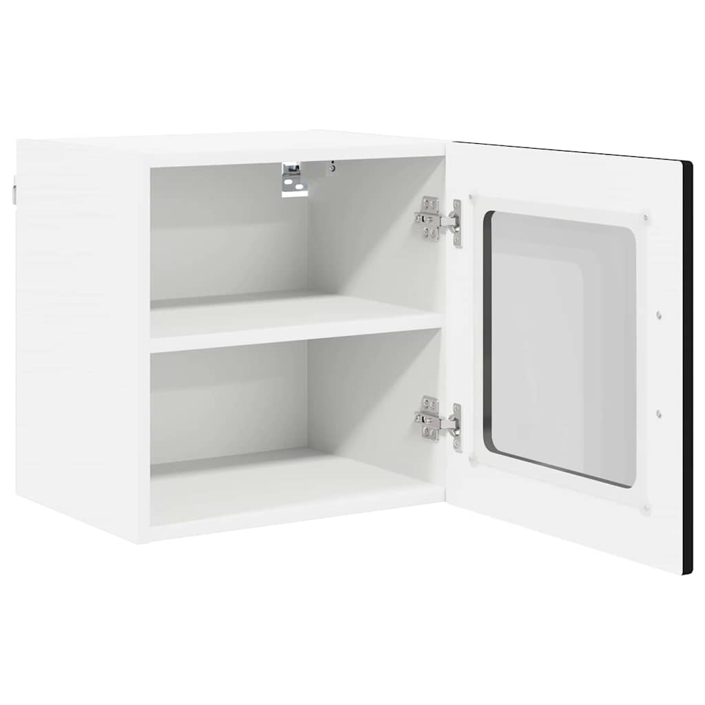 Wandglas-Schrank PORTO 2 pcs Schwarz 40 x 31 x 40 cm