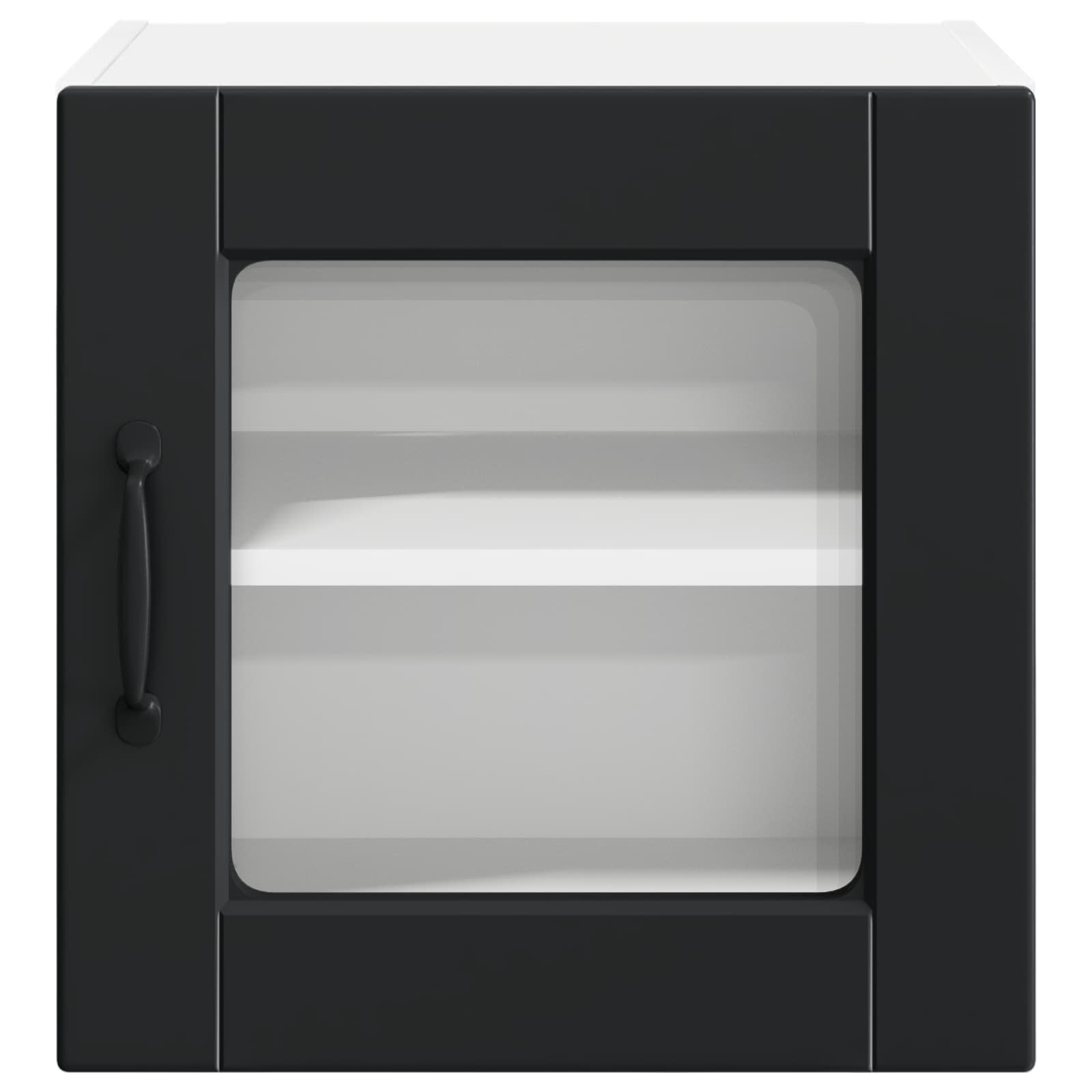 Wandglas-Schrank PORTO 2 pcs Schwarz 40 x 31 x 40 cm