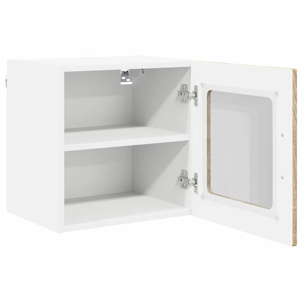 Wandglas-Schrank PORTO Sonoma-Eiche 40 x 31 x 40 cm
