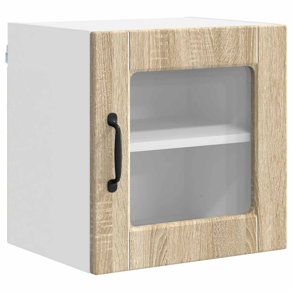 Wandglas-Schrank PORTO 2 pcs Sonoma-Eiche 40 x 31 x 40 cm
