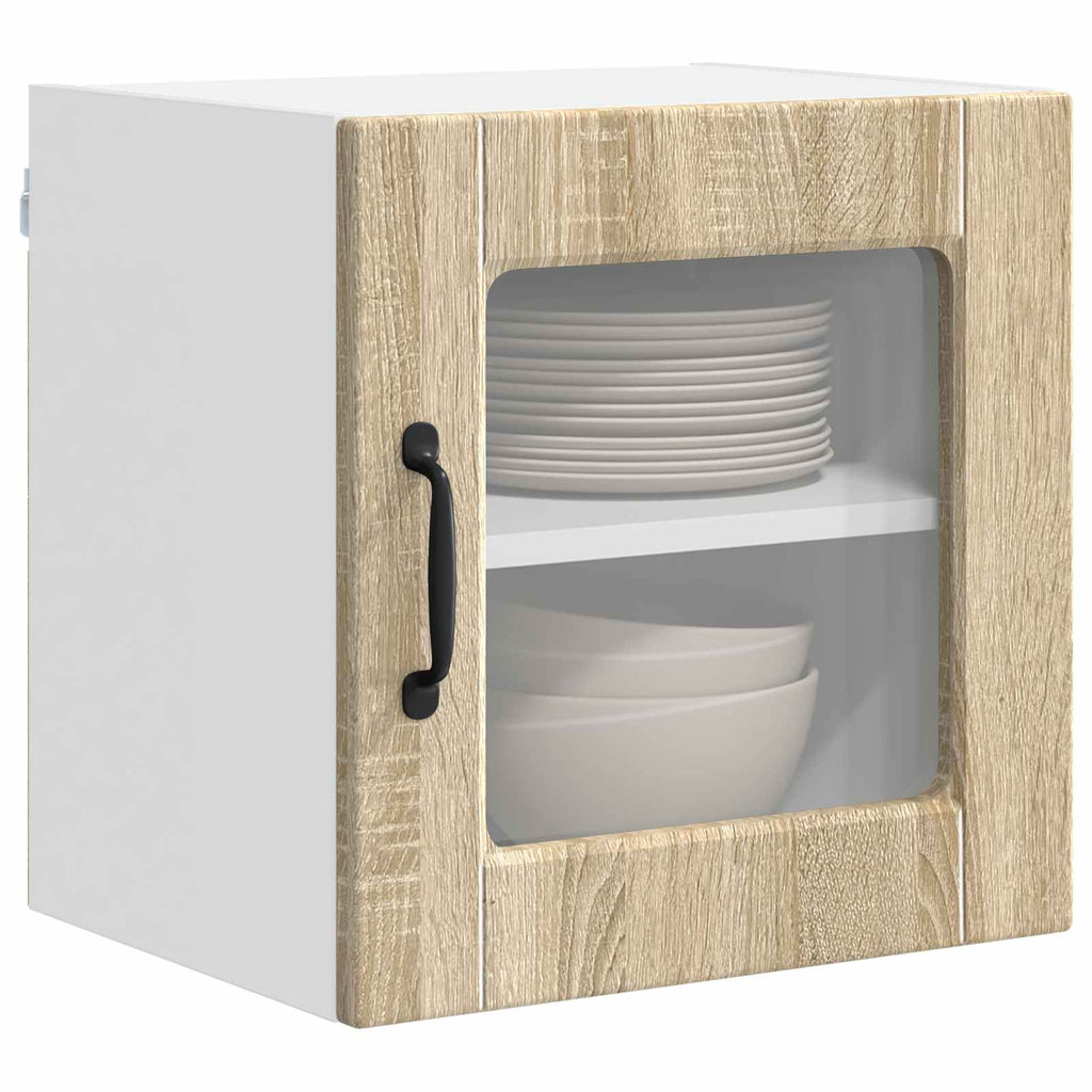 Wandglas-Schrank PORTO 2 pcs Sonoma-Eiche 40 x 31 x 40 cm