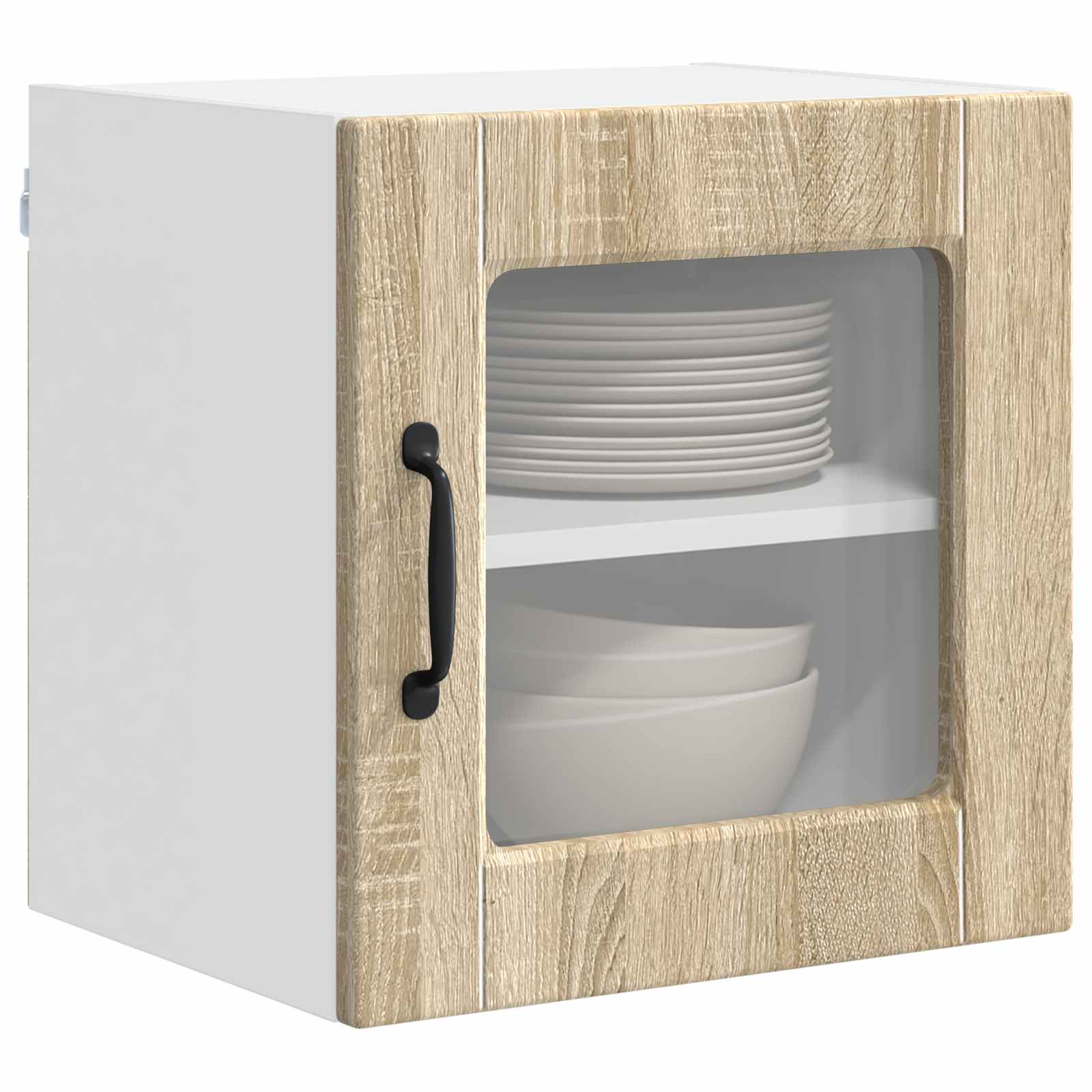 Wandglas-Schrank PORTO 2 pcs Sonoma-Eiche 40 x 31 x 40 cm