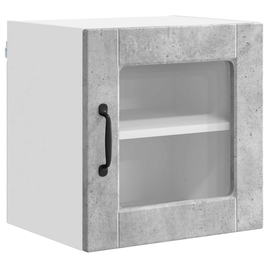 Wandglas-Schrank PORTO Beton Grau 40 x 31 x 40 cm Holzwerkstoff