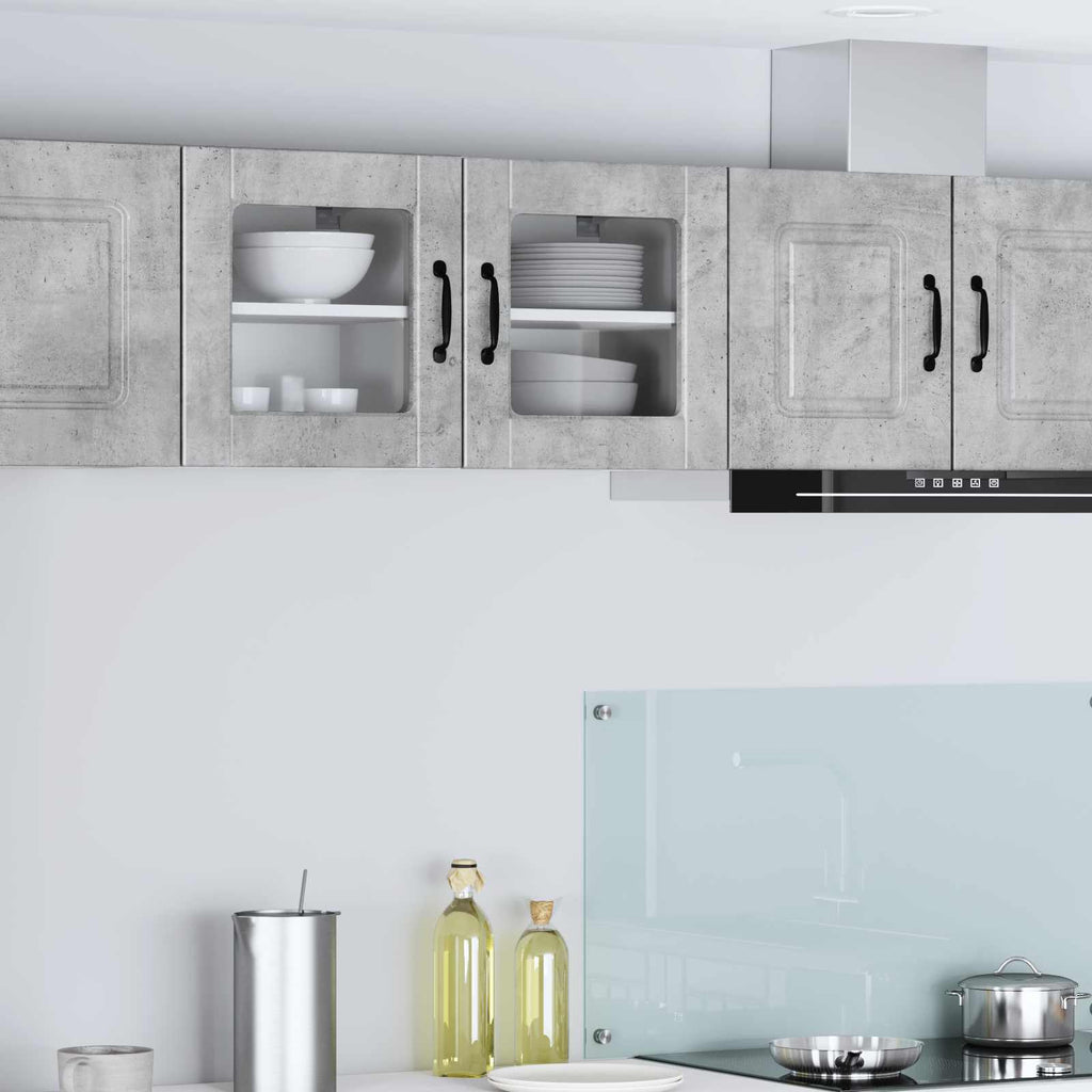 Wandglas-Schrank PORTO 2 pcs Beton Grau 40 x 31 x 40 cm