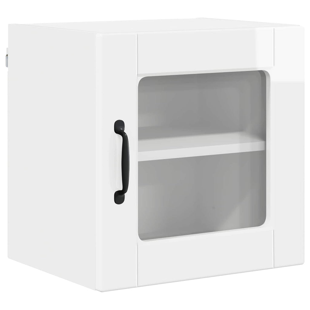 Wandglas-Schrank PORTO Hochglanz Weiß 40 x 31 x 40 cm