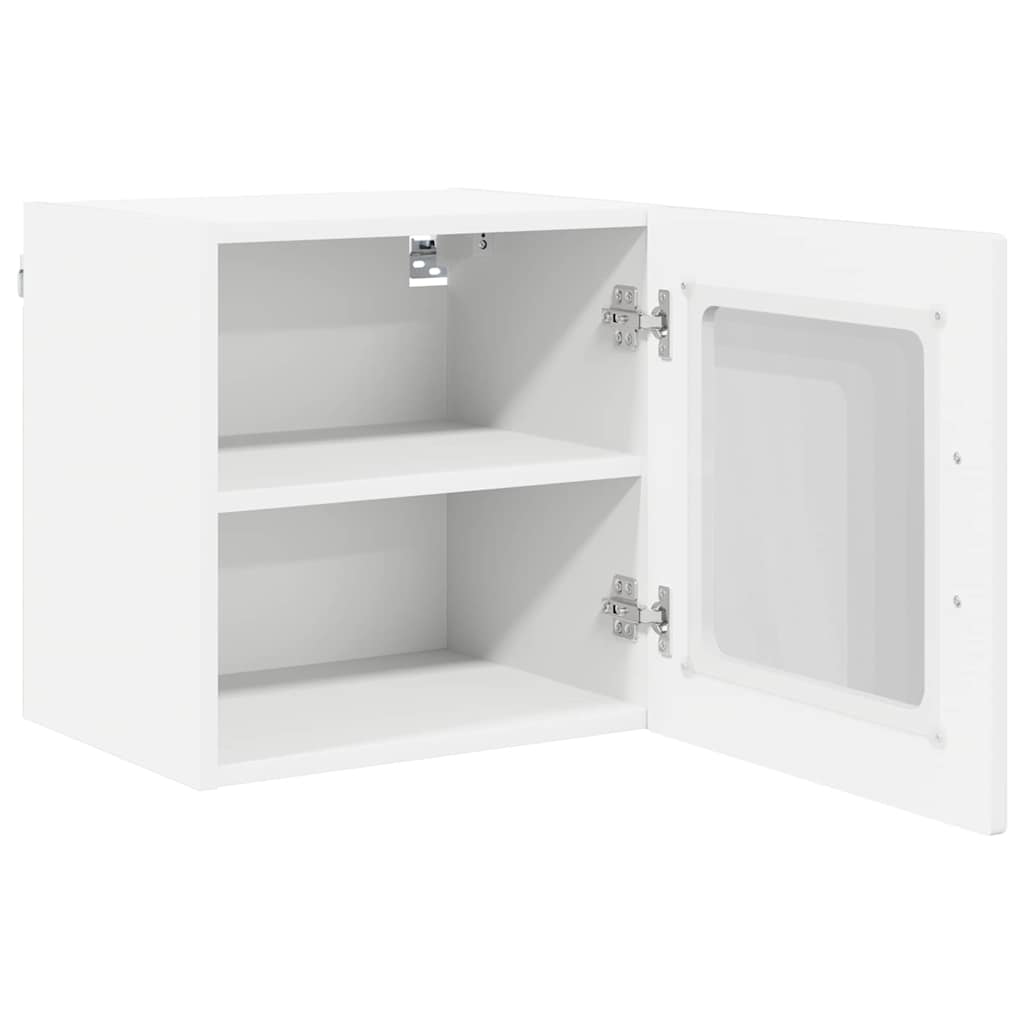 Wandglas-Schrank PORTO Hochglanz Weiß 40 x 31 x 40 cm