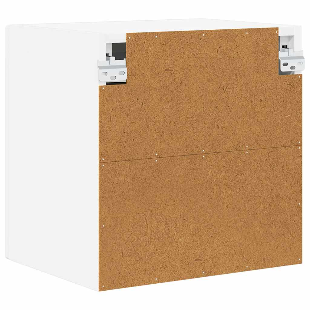 Wandglas-Schrank PORTO Hochglanz Weiß 40 x 31 x 40 cm