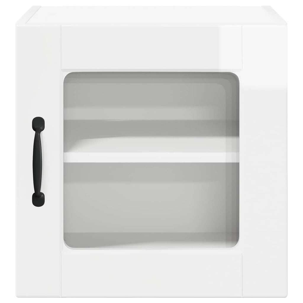 Wandglas-Schrank PORTO 2 pcs Hochglanz Weiß 40 x 31 x 40 cm