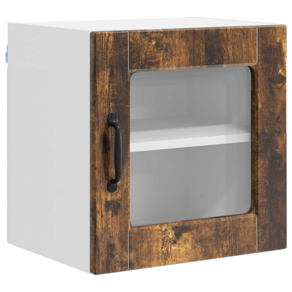 Wandglas-Schrank PORTO Geräucherte Eiche 40 x 31 x 40 cm