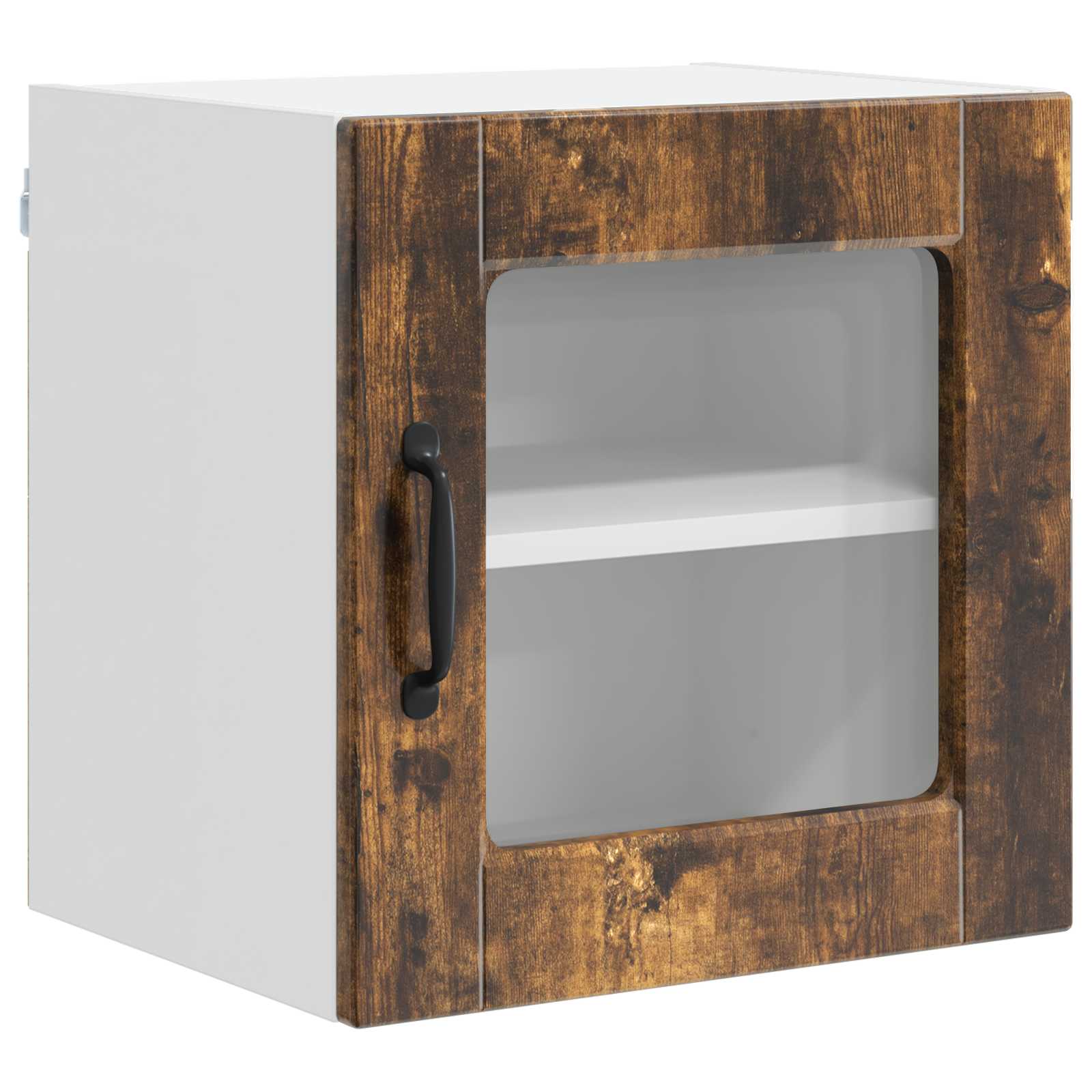 Wandglas-Schrank PORTO Geräucherte Eiche 40 x 31 x 40 cm