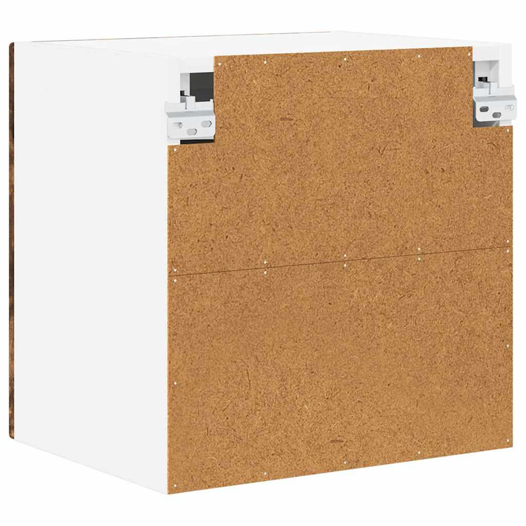 Wandglas-Schrank PORTO Geräucherte Eiche 40 x 31 x 40 cm