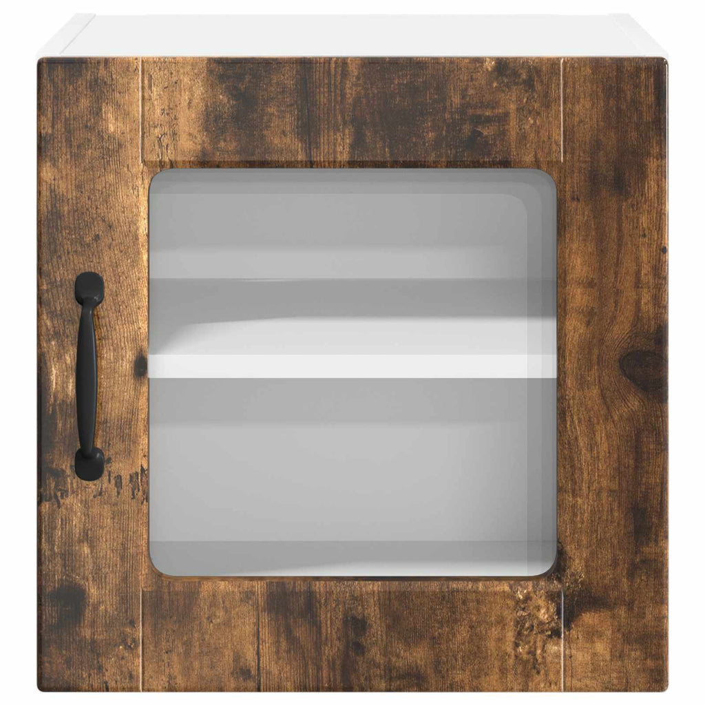 Wandglas-Schrank PORTO Geräucherte Eiche 40 x 31 x 40 cm