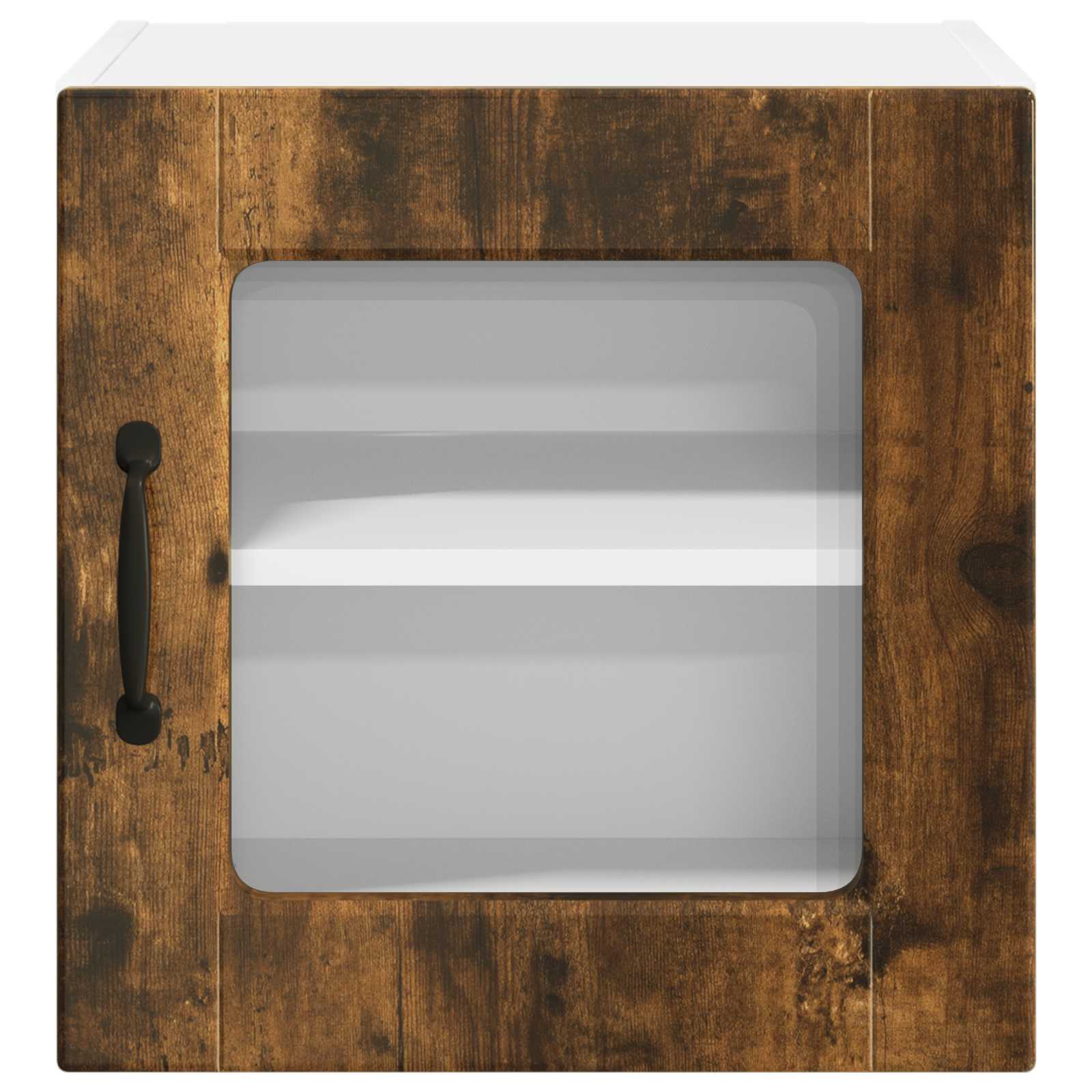 Wandglasvitrine PORTO 2 pcs Geräucherte Eiche 40 x 31 x 40 cm