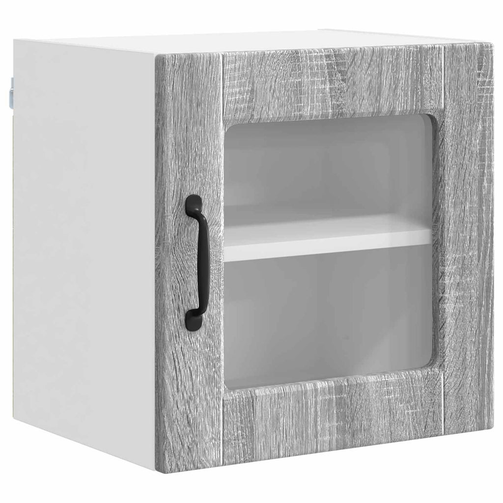 Wandglas-Schrank PORTO Graues Sonoma 40 x 31 x 40 cm