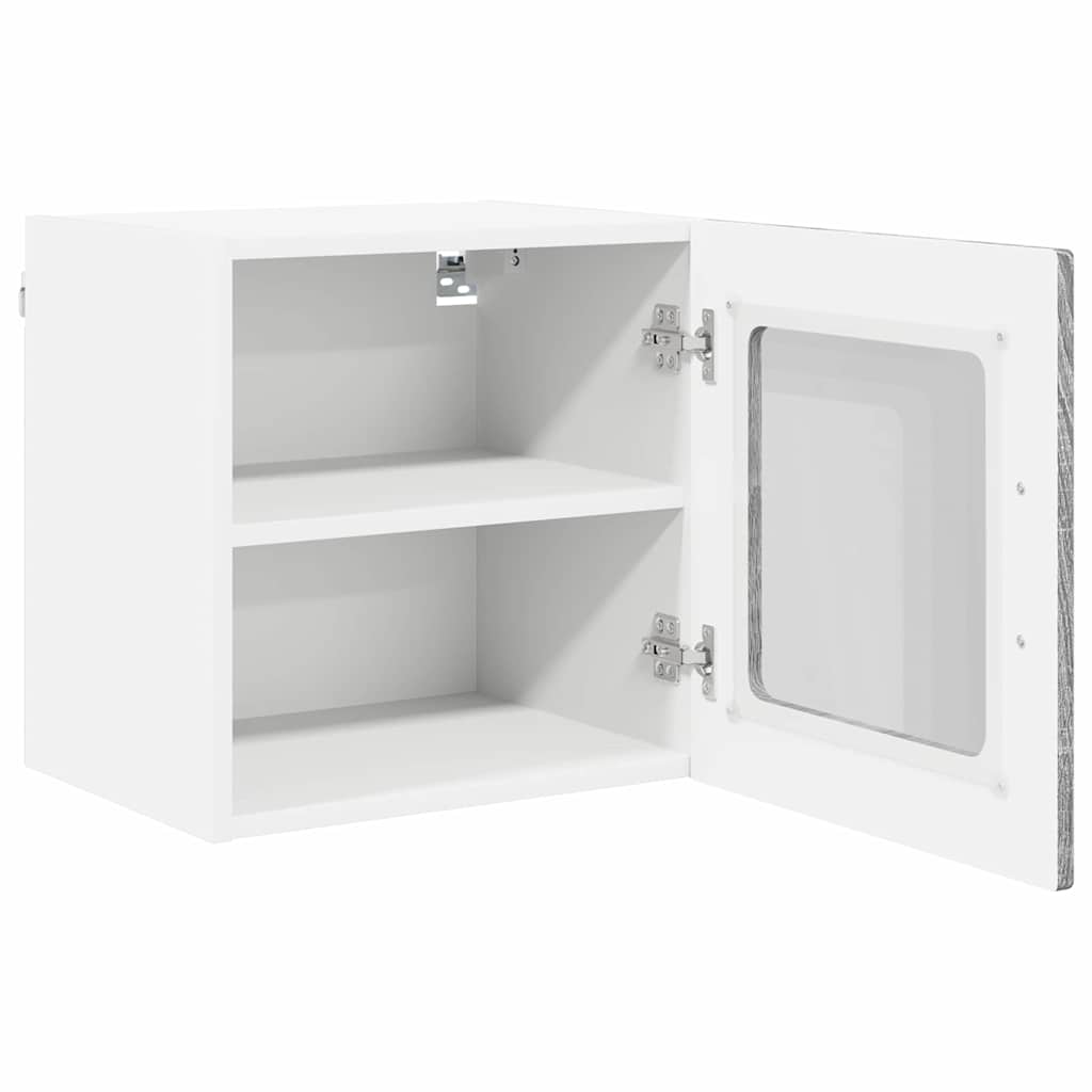 Wandglas-Schrank PORTO Graues Sonoma 40 x 31 x 40 cm