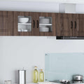 Wandglas-Schrank PORTO Braun Eichen-Optik 40 x 31 x 40 cm