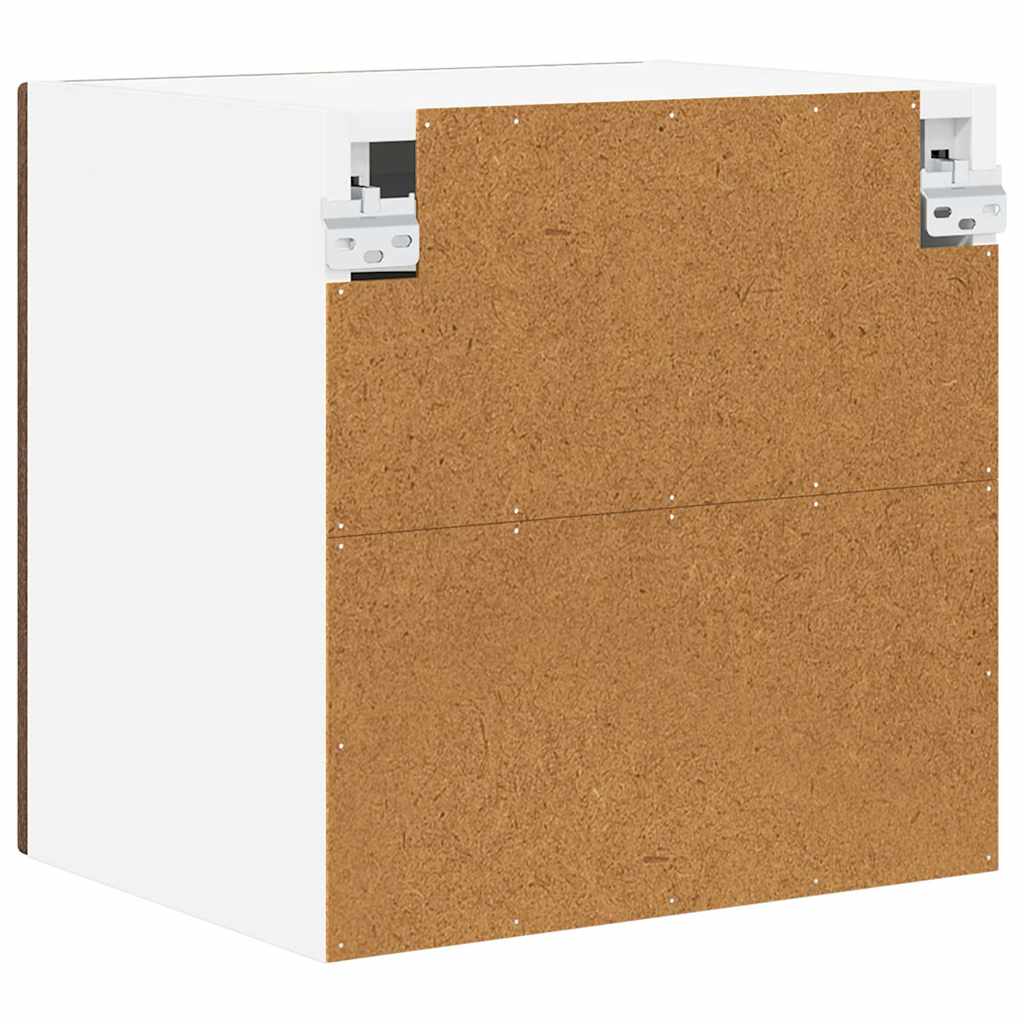 Wandglas-Schrank PORTO Braun Eichen-Optik 40 x 31 x 40 cm