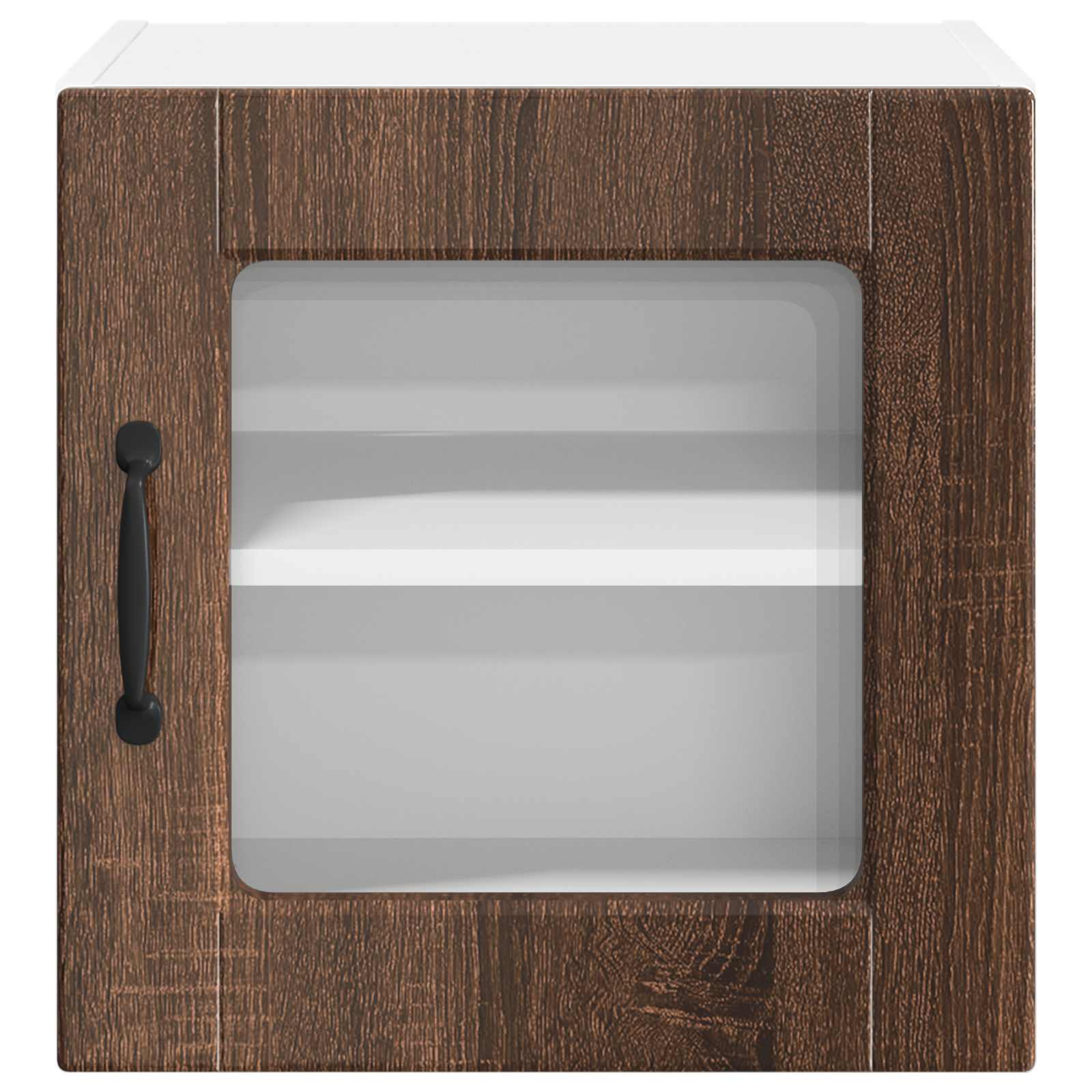 Wandglas-Schrank PORTO 2 pcs Braun Eichen-Optik 40 x 31 x 40 cm